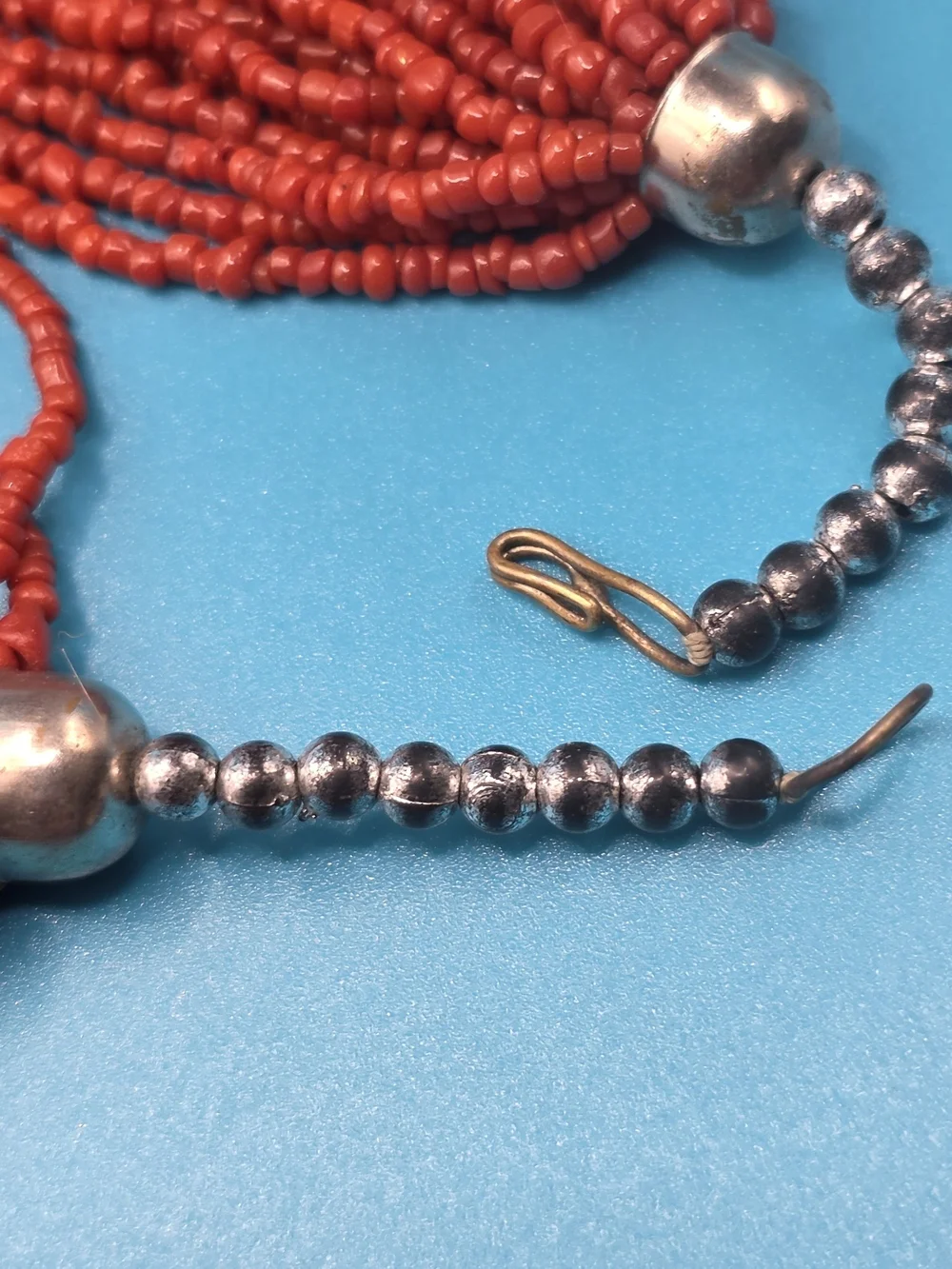 Authentic Red CORAL multistrand Necklace